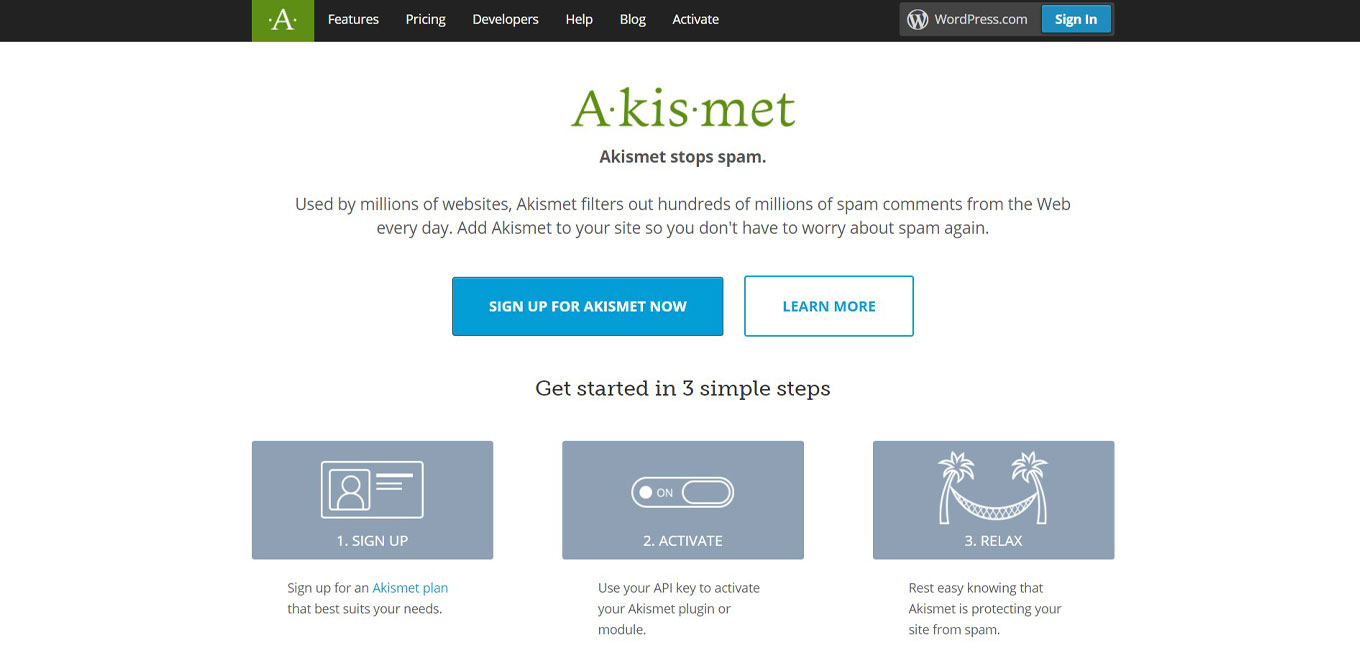 Akismet plugin site image