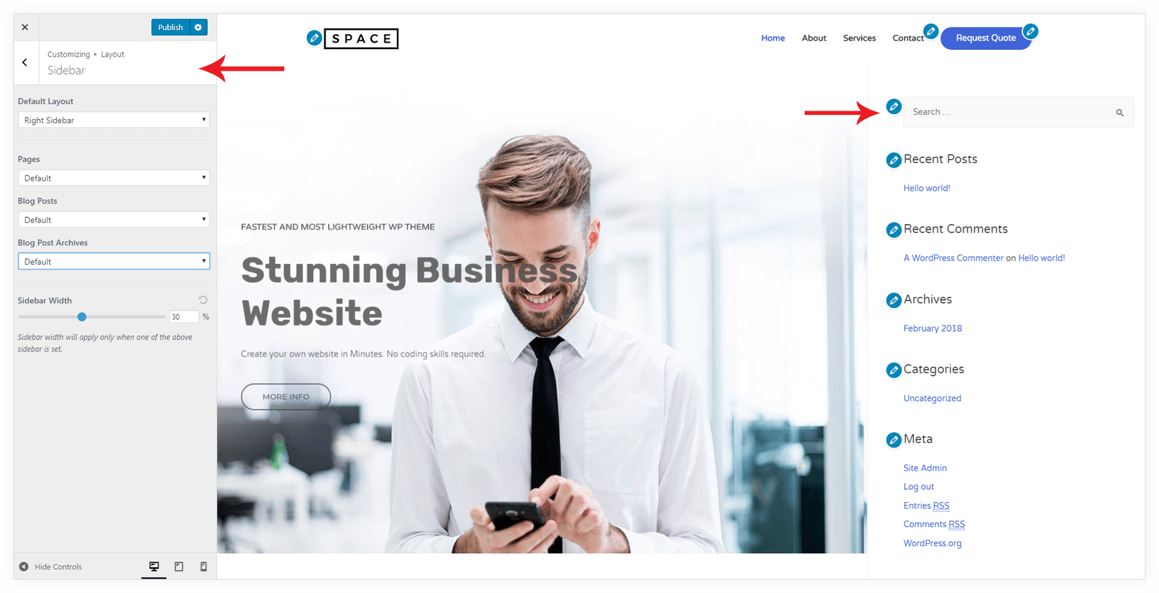 Sidebar-Layout