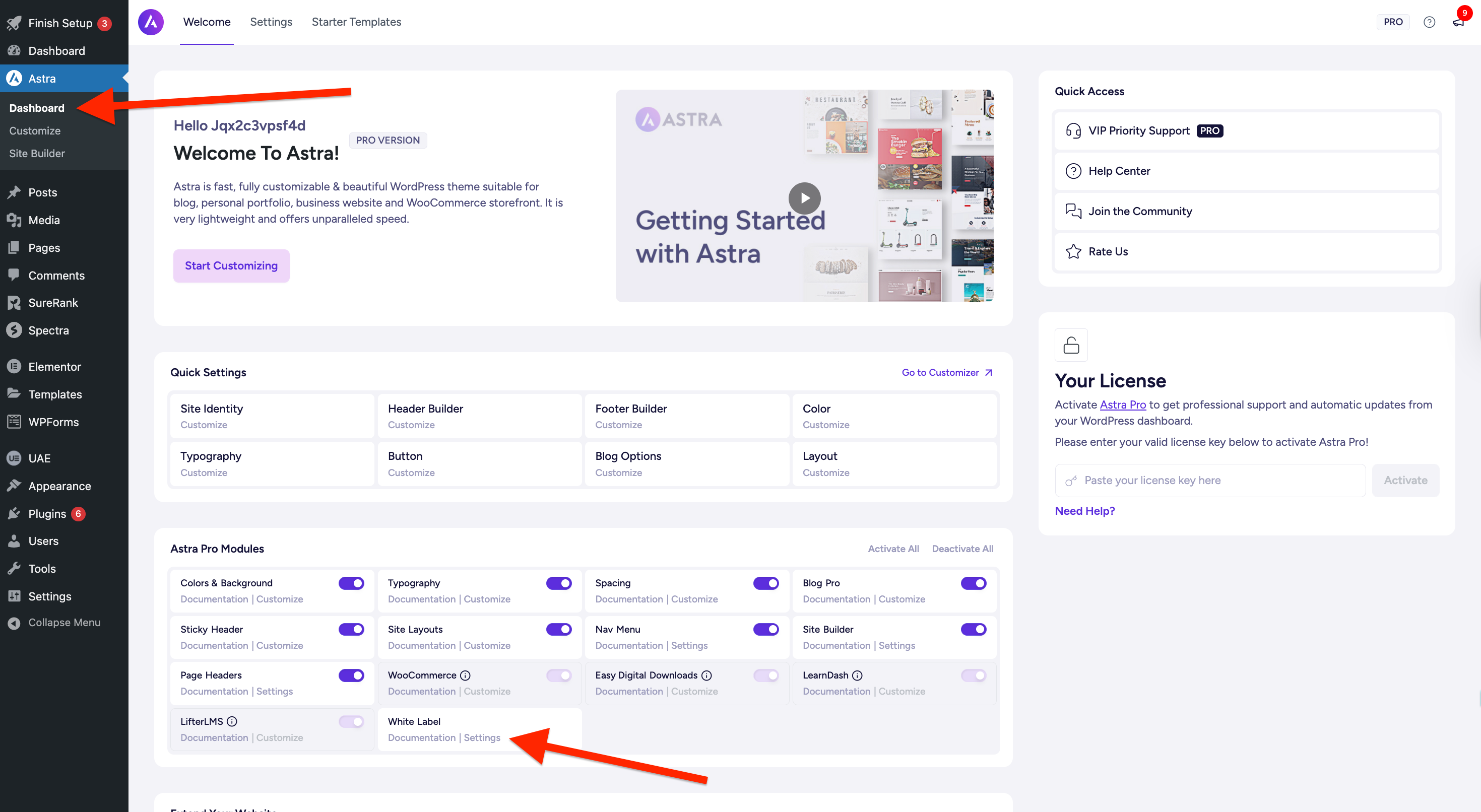 How to White Label Astra?