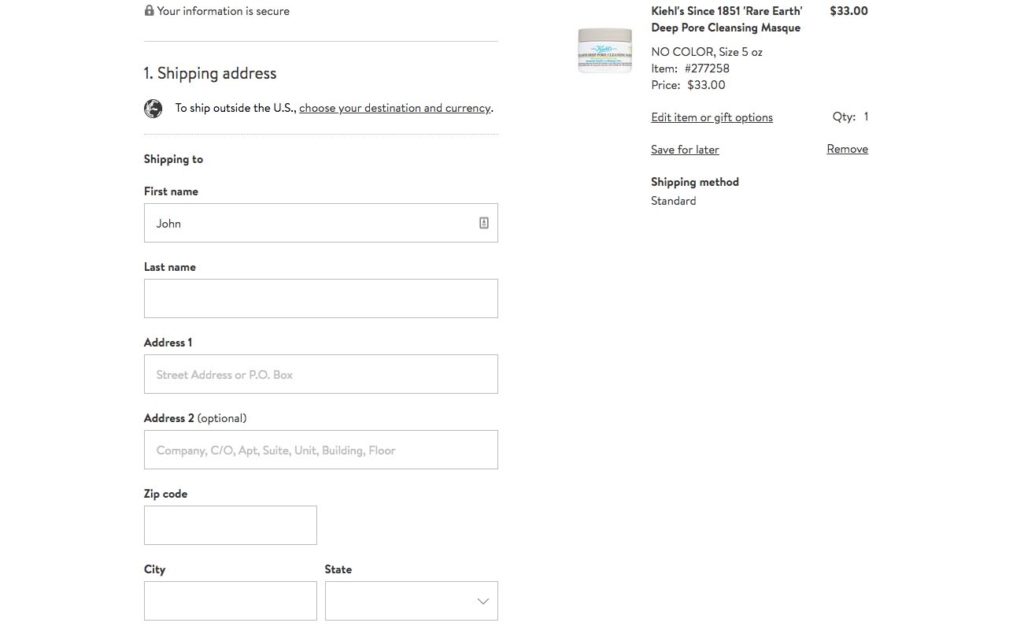 Nordstrom Form