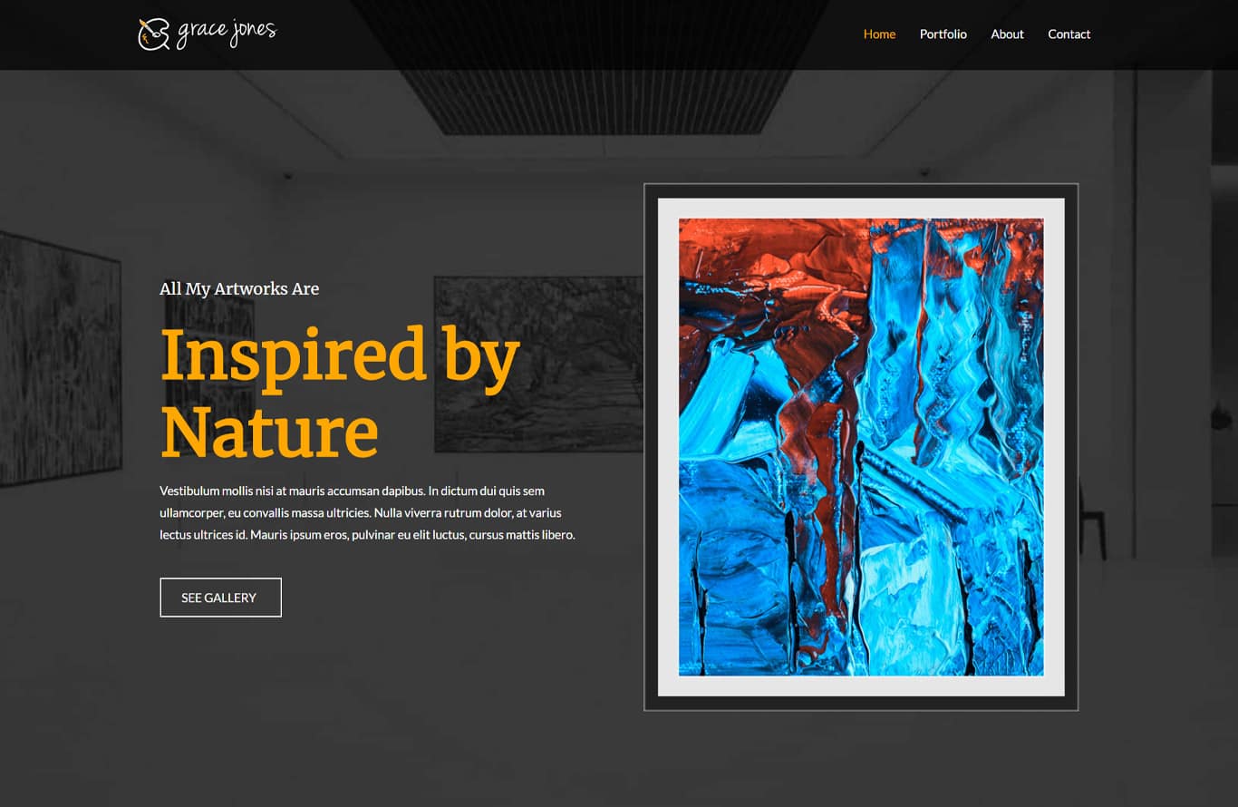 Artist elementor site