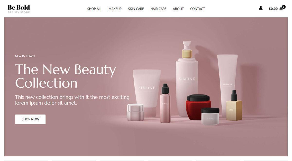 Beauty fashion website template