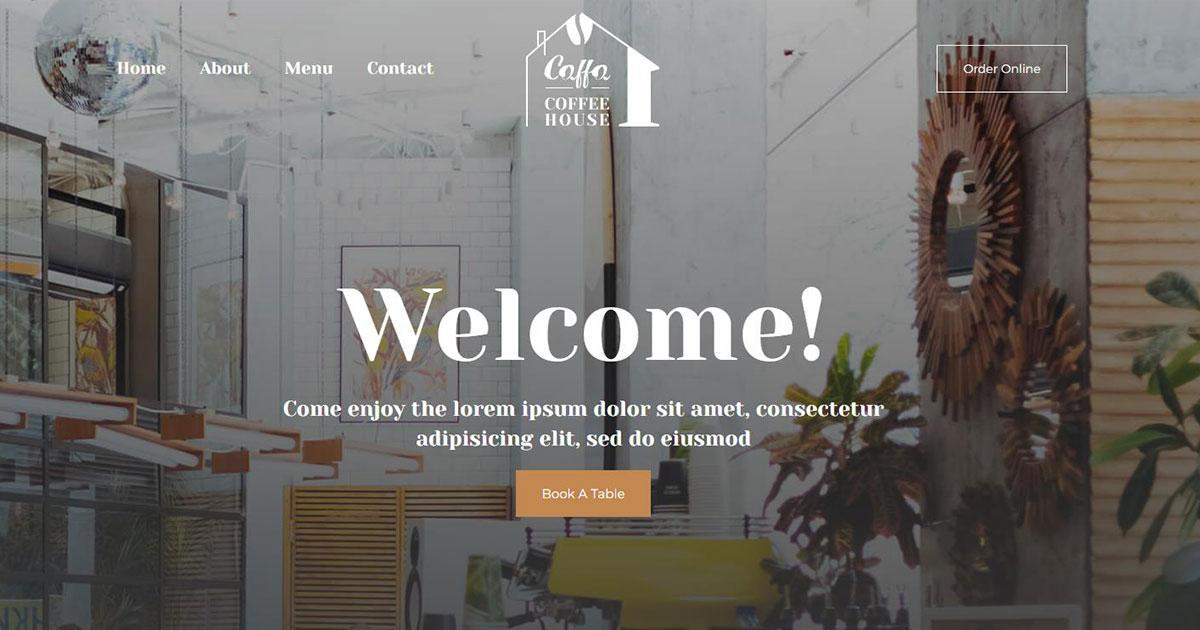 Coffee house web template