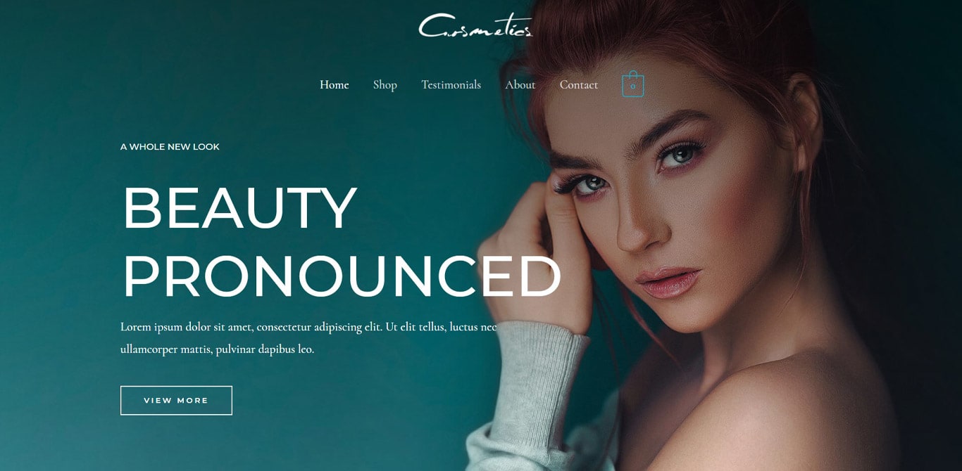 Cosmetic store elementor site