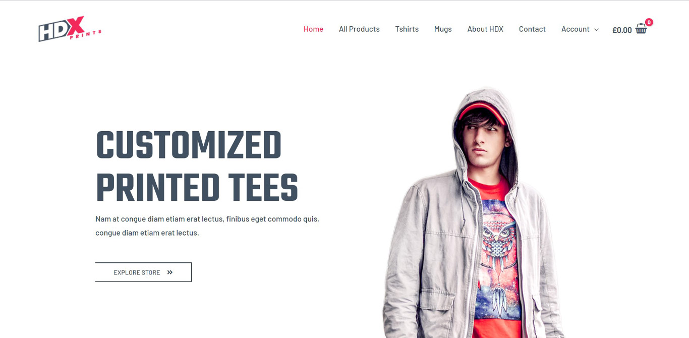 Custom Printing elementor site