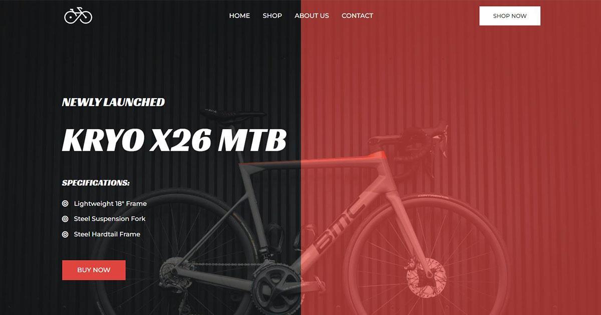 Cycle shop web template