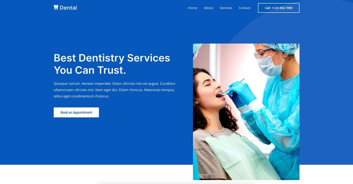Dental website template