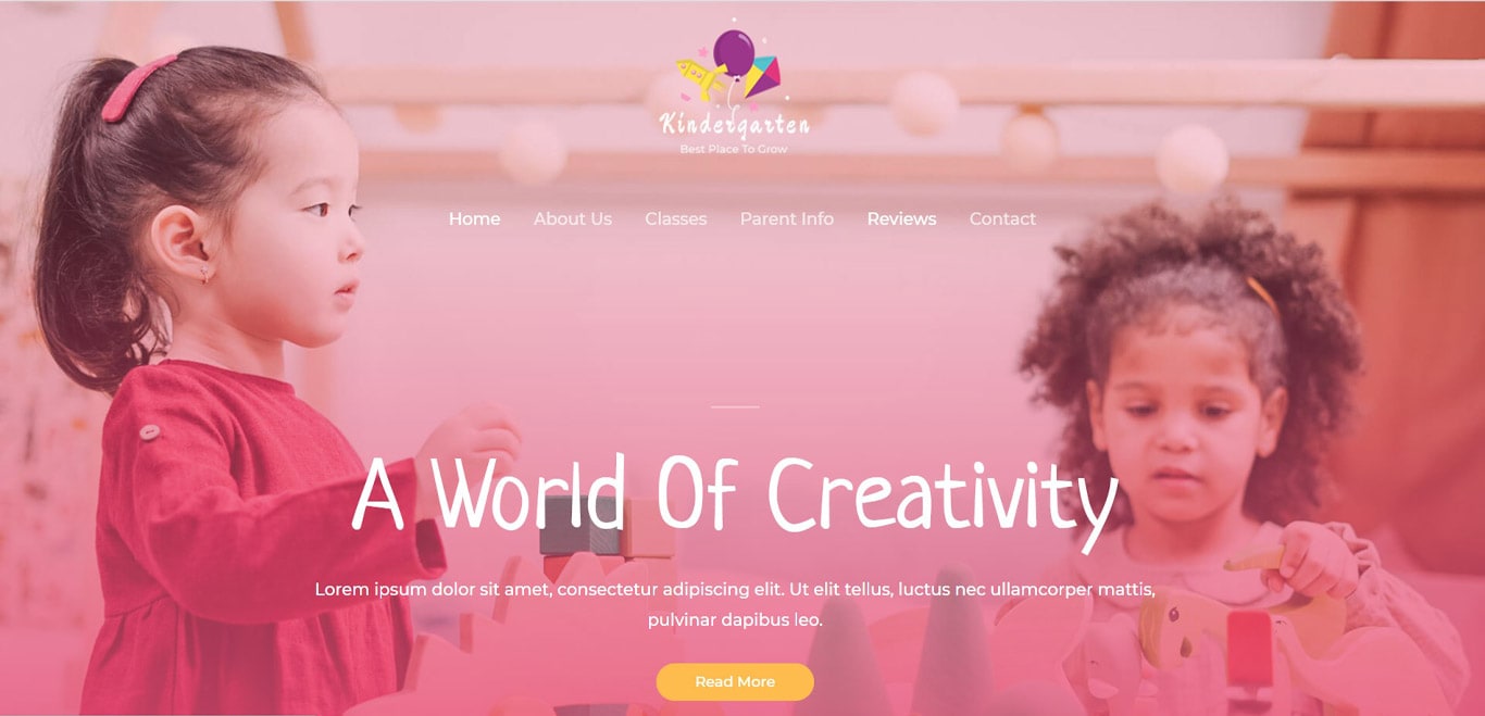 Kindergarten elementor site