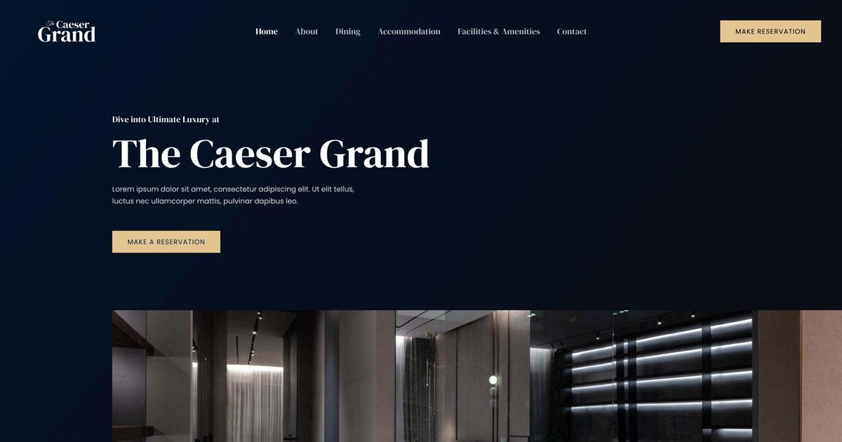 Luxury Hotel web template
