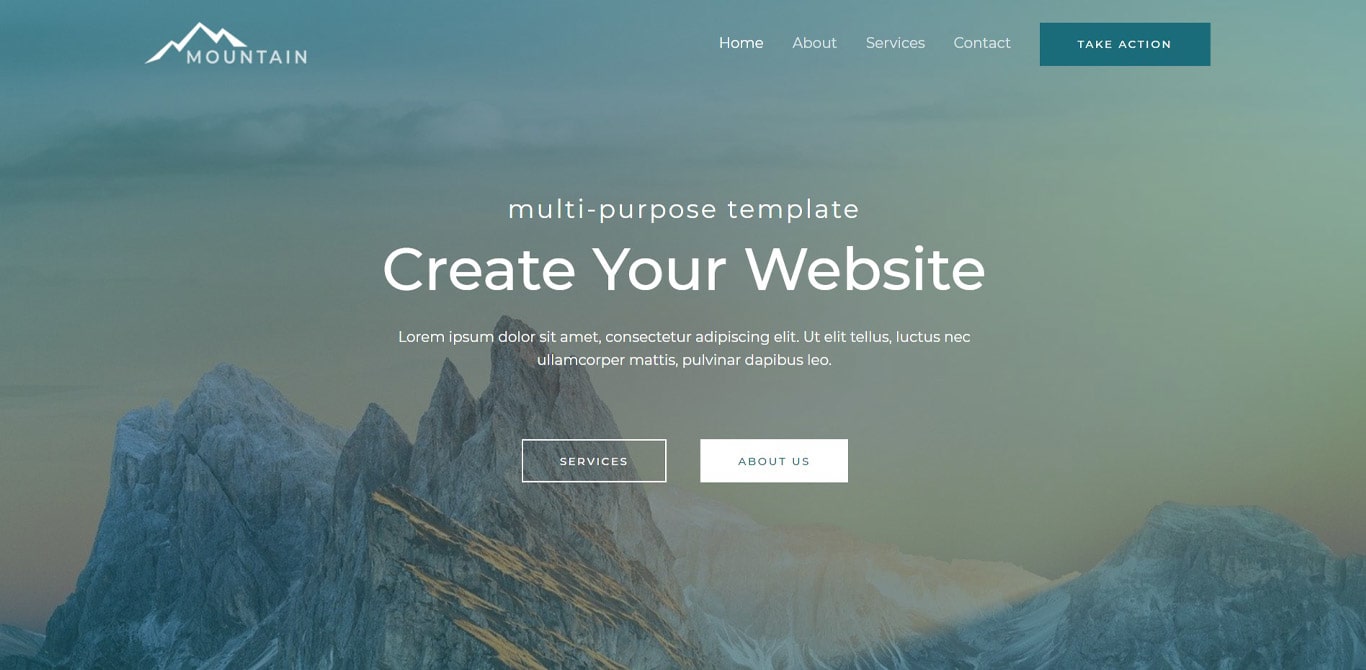 Mountain elementor site