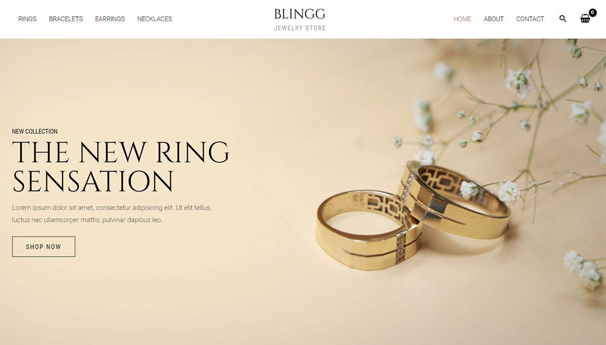 Online jewelry store web template