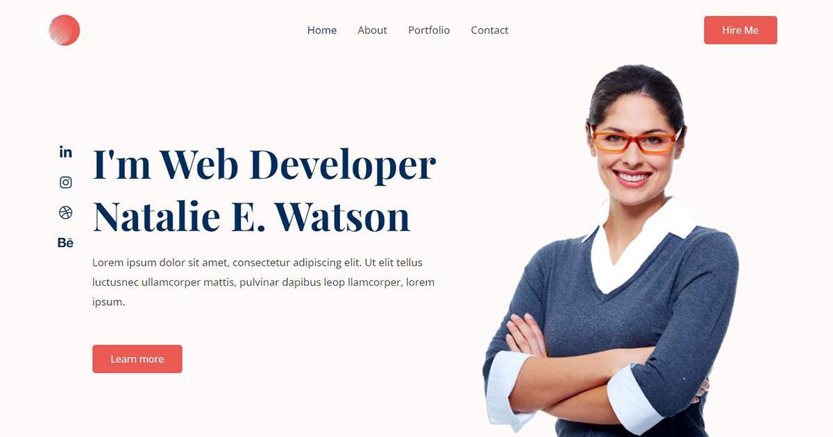 Personal web template