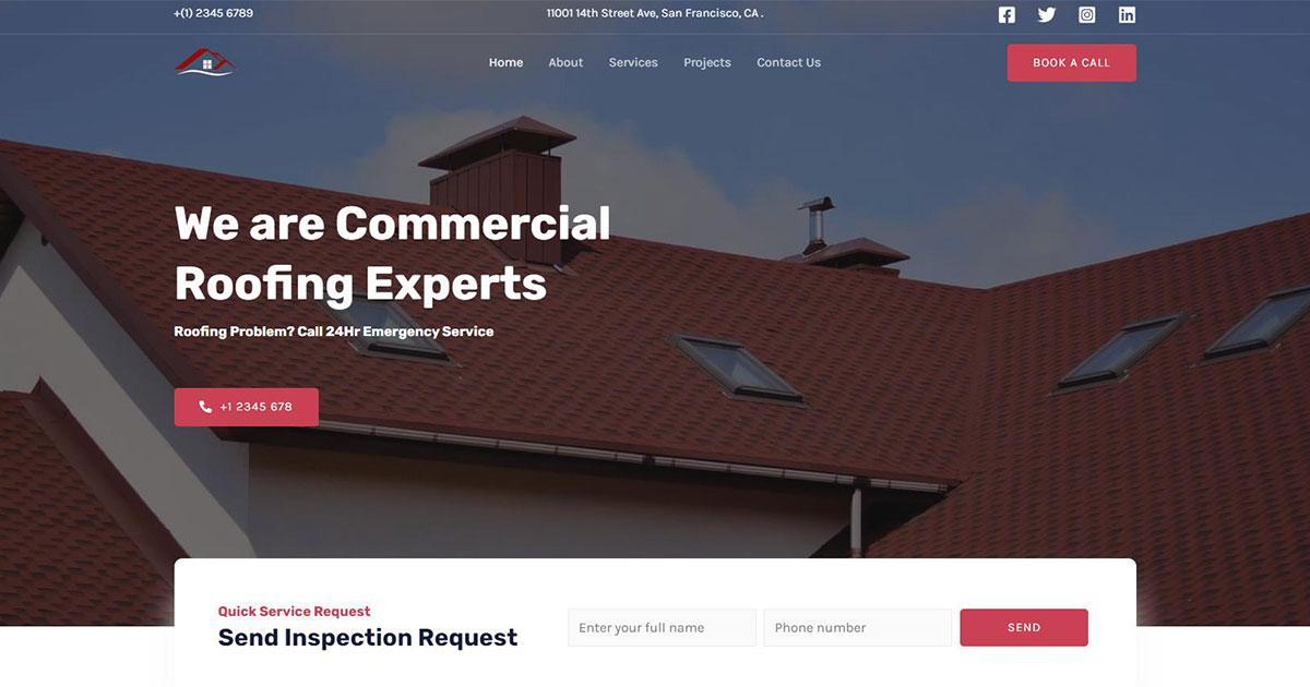 Roofing agency web template