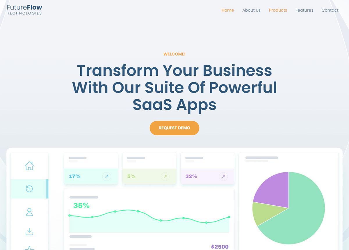 SaaS App Company website template