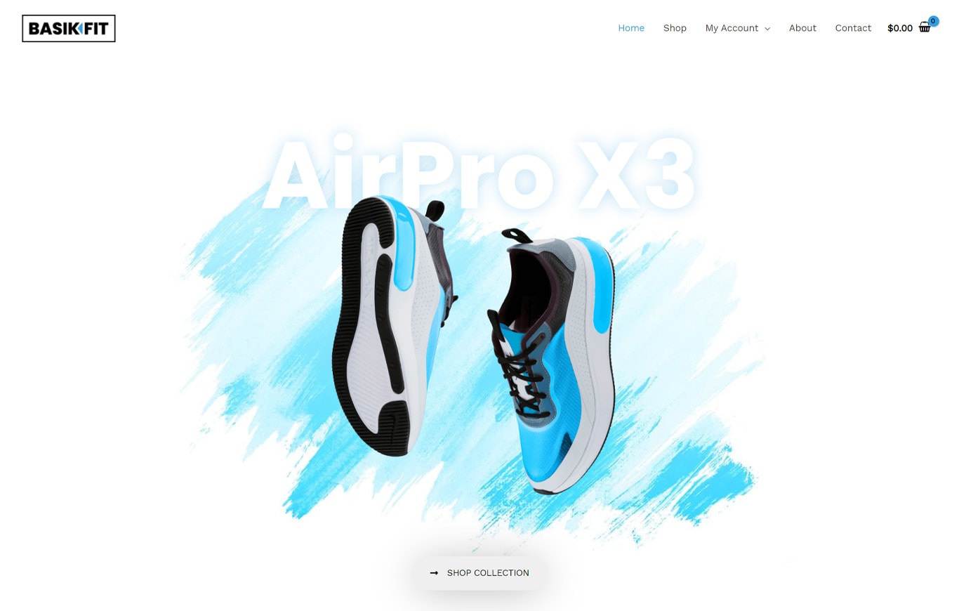 Shoe store elementor site