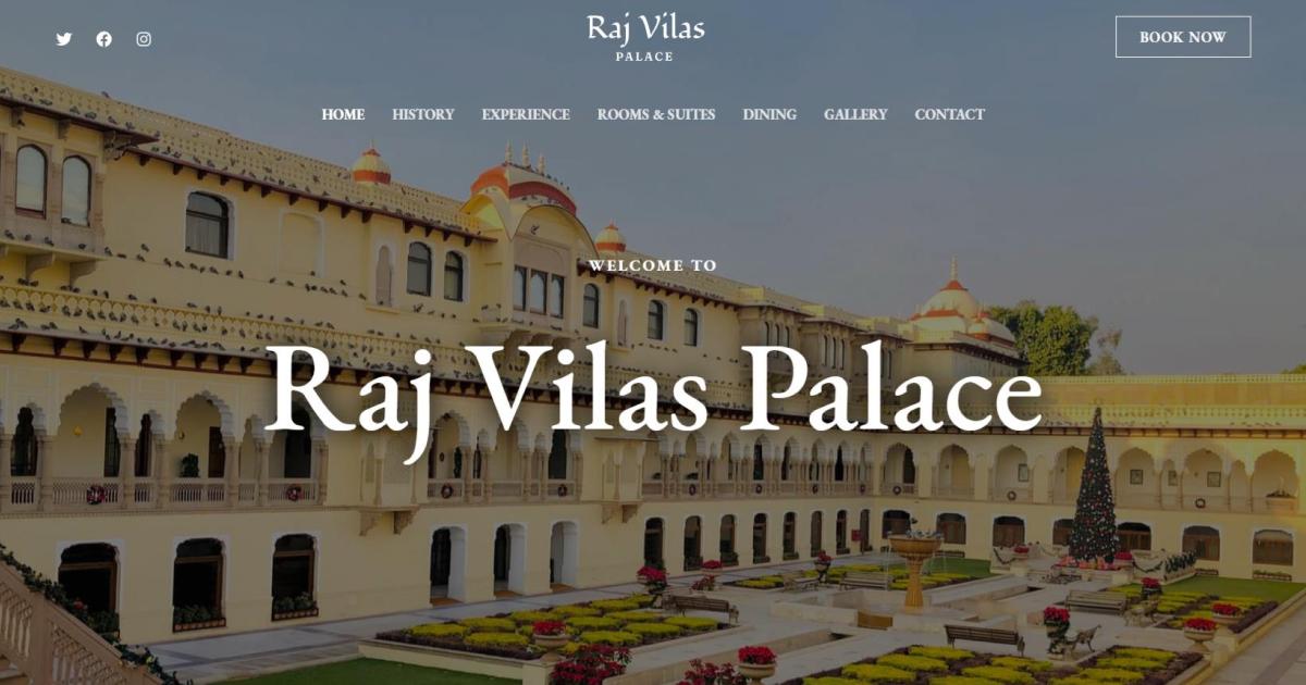 Web template for hotel