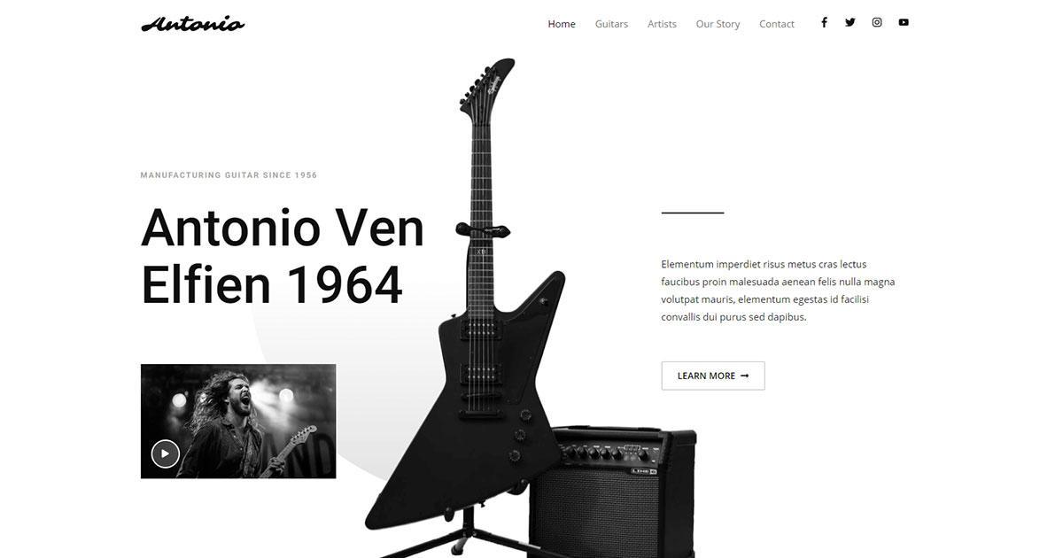 Web template for musical instruments 