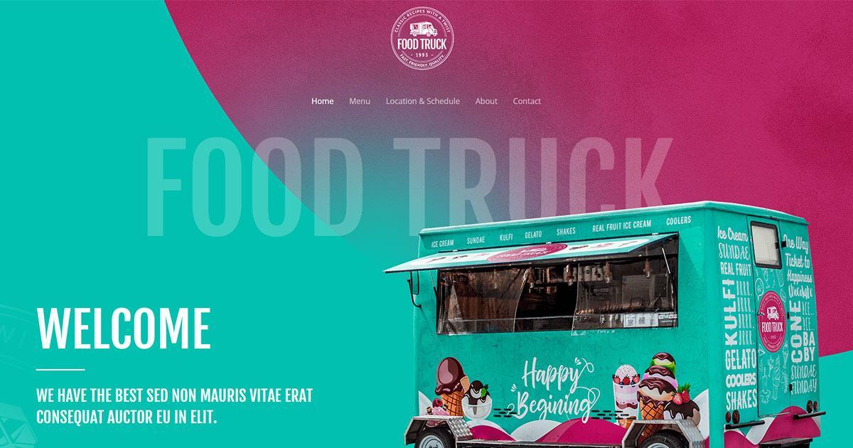 Web template for the food truck