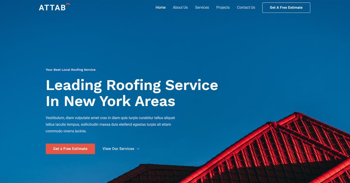 Web template for the roofing services