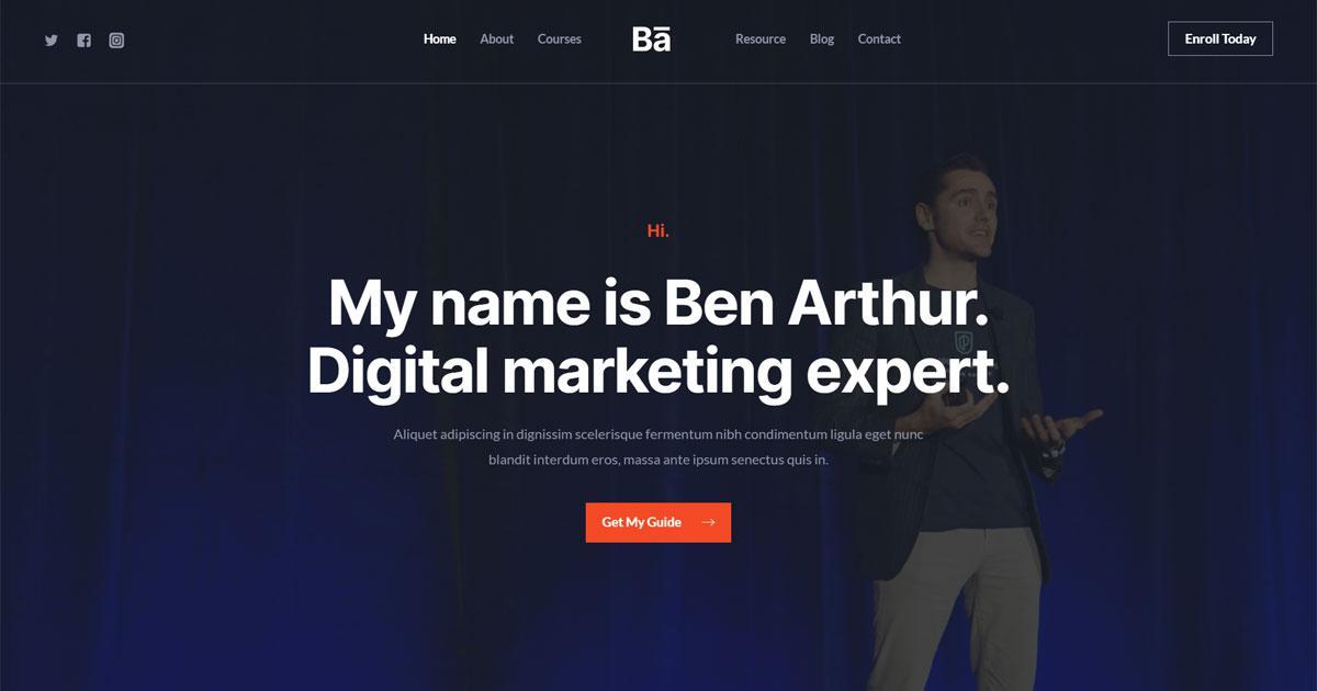 Website template for the digital marketers
