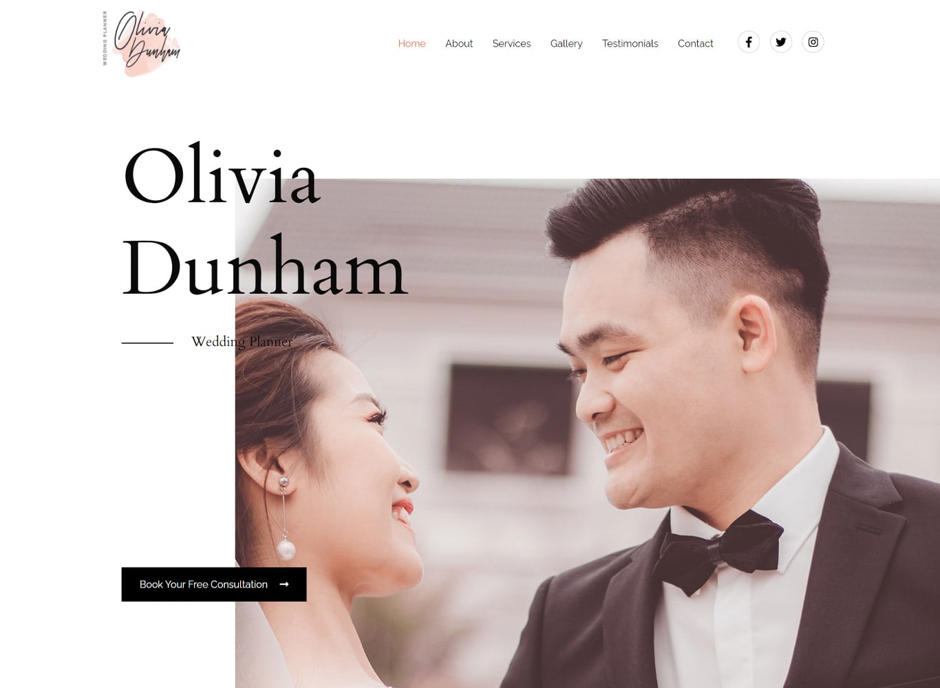 Wedding organizer elementor site
