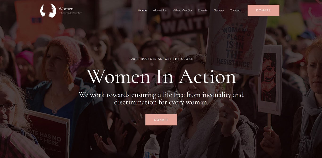 Women empowerment elementor site