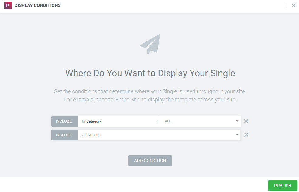 Elementor affiche l’image des conditions