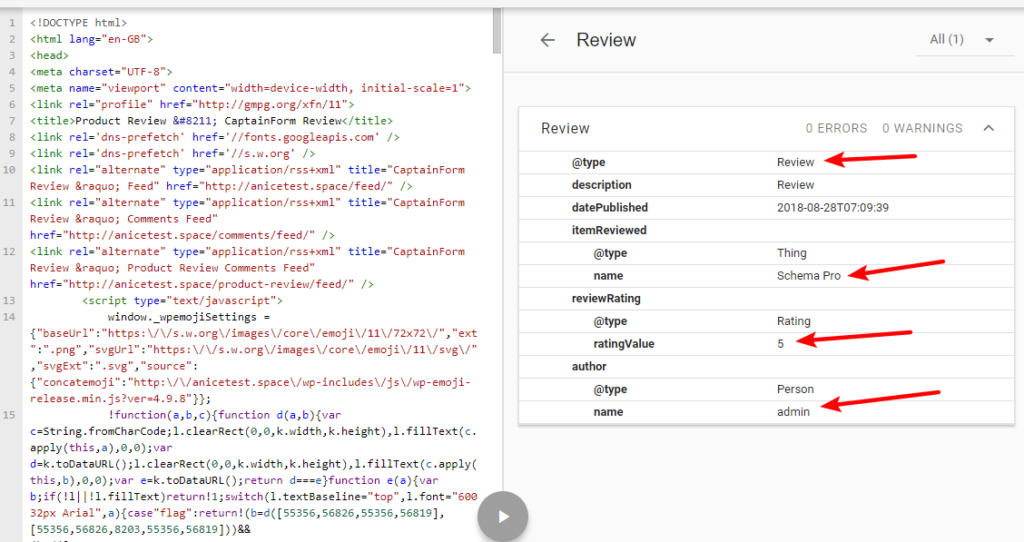 structured data testing tool