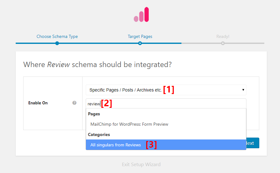 Choose where to apply schema