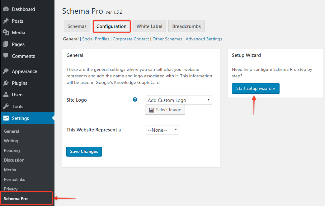 Schema Pro configuration