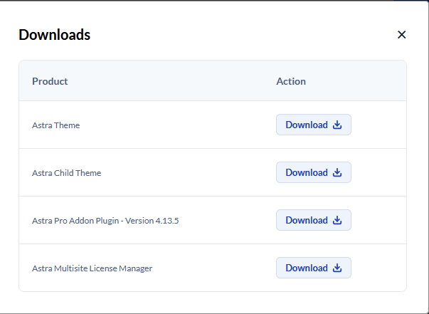 Which Zip Should I Install from the Store? Astra download list