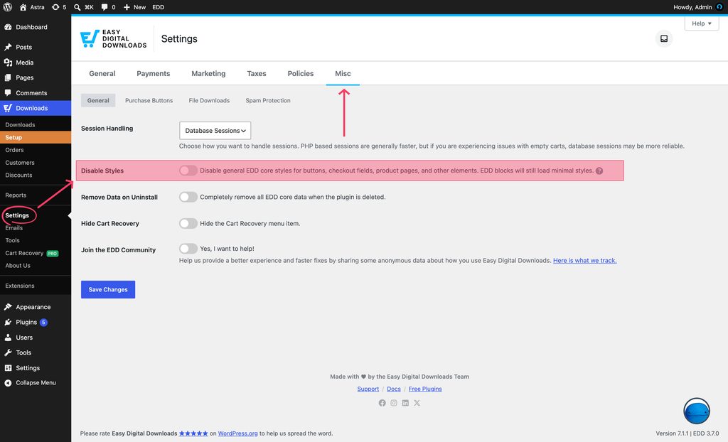 How to Disable EDD Inbuilt Styling? image