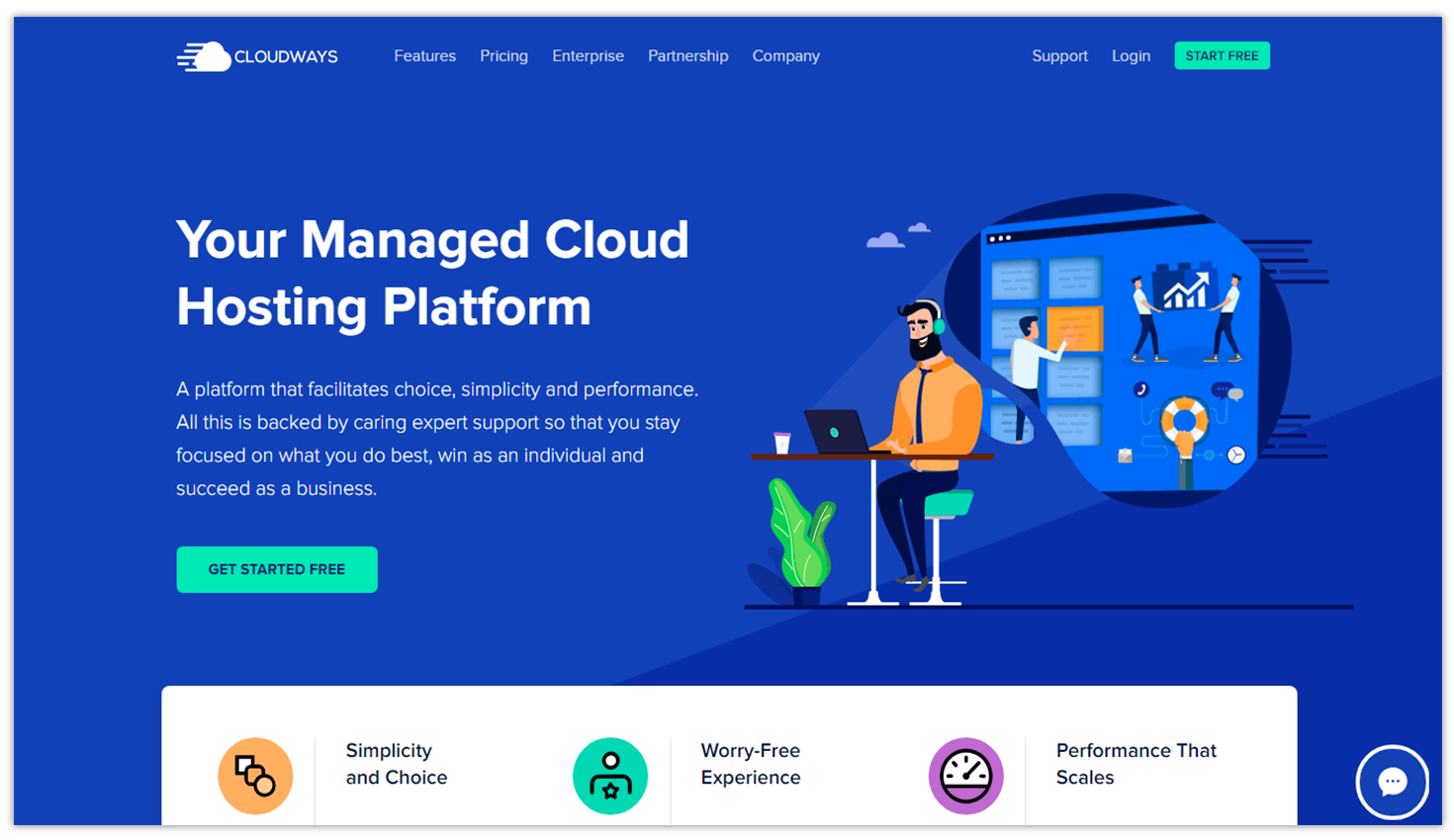 Cloudways homepage