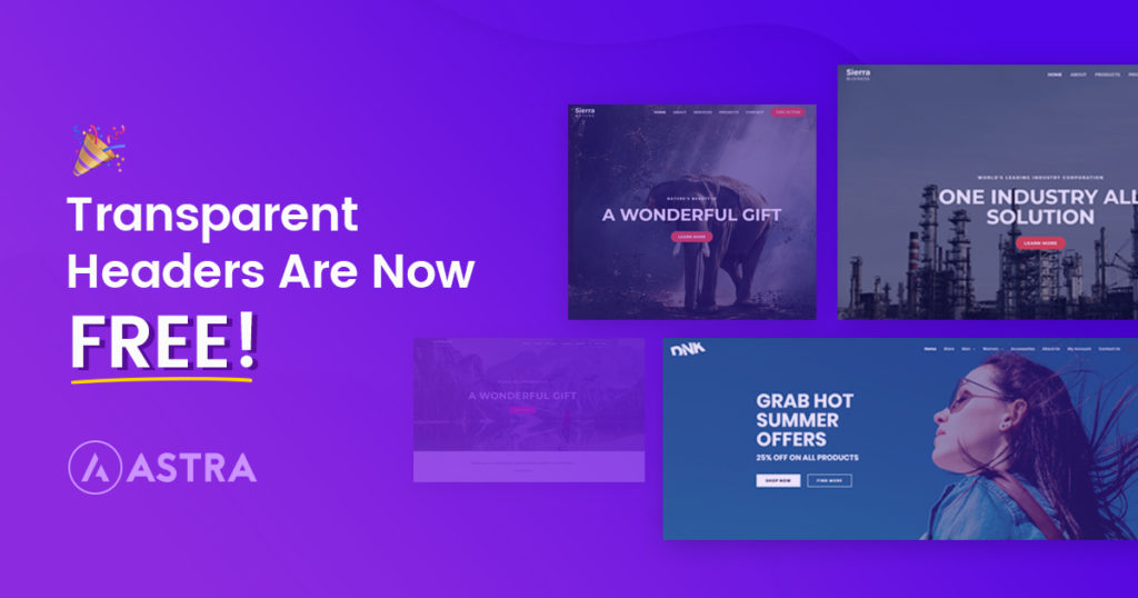 Transparent Headers Are Now FREE! Transparent header free blog