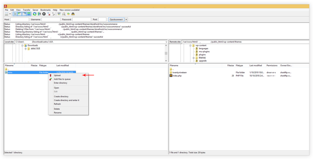 How to Install Astra Manually Through FTP?
