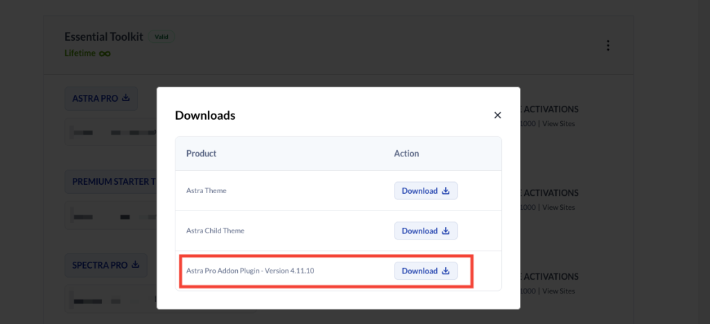 Download Astra Pro Addon Plugin