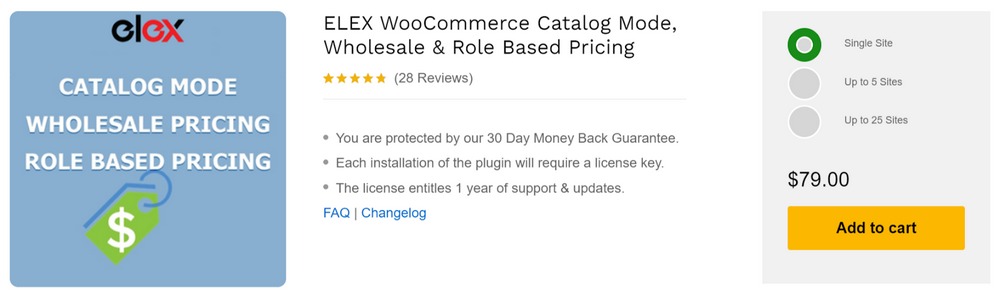 ELEX WooCommerce 目录模式插件