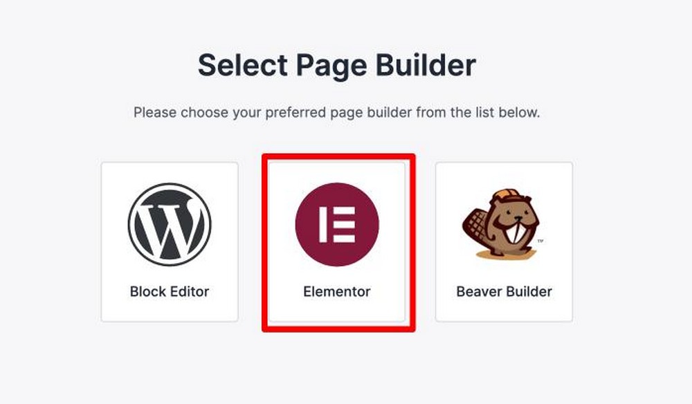 pick elementor page builder