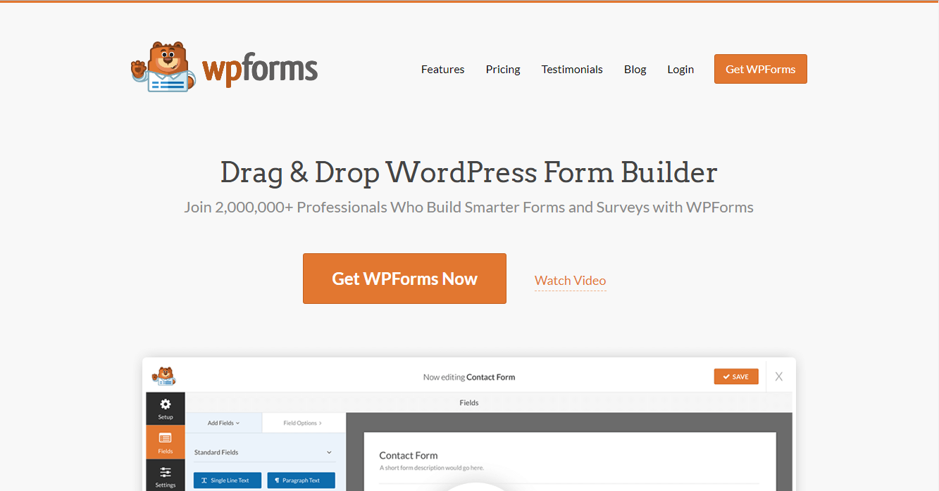 WPForms 主页