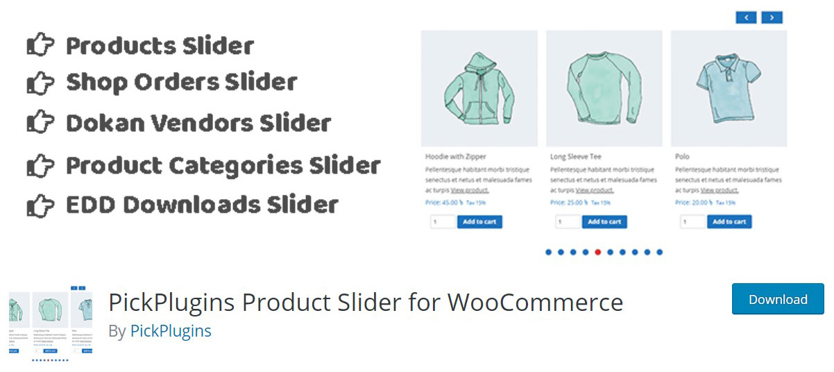 WooCommerce 产品滑块插件图像