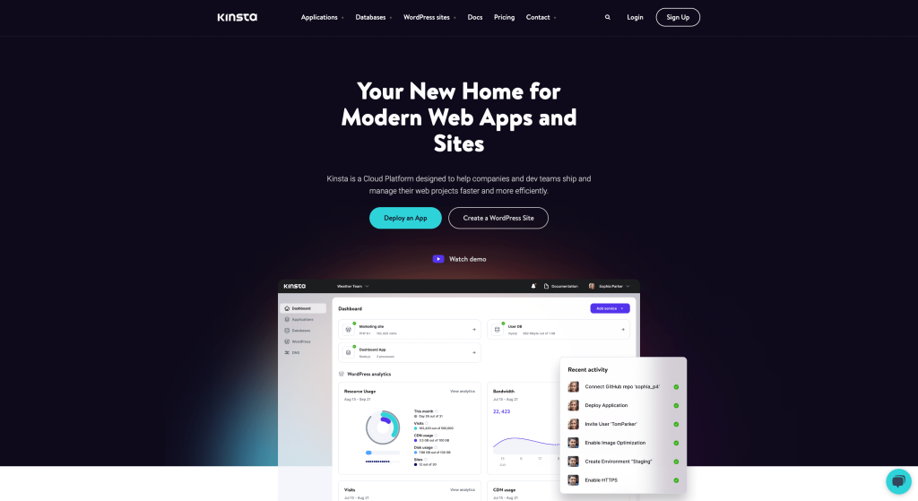 Kinsta Homepage