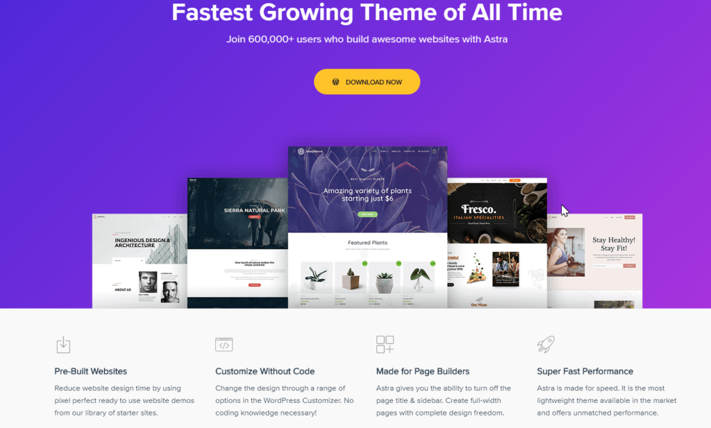 astra homepage