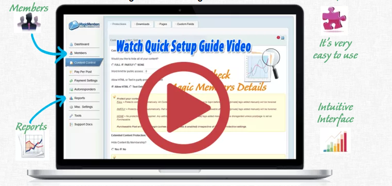 14 WordPress Membership Plugins to Grow Your Website in 2020 9 Magic members setup guide video screenshot