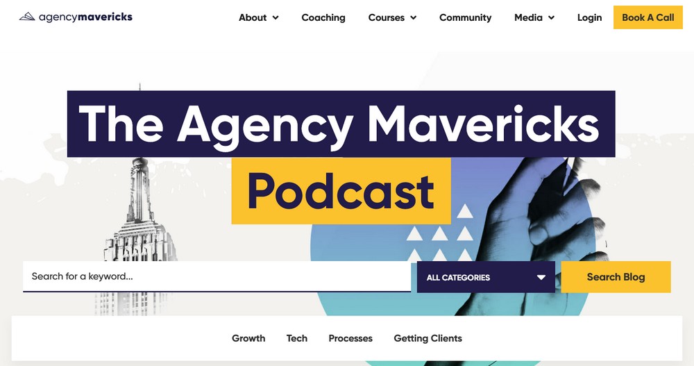 The Agency Mavericks Podcast page