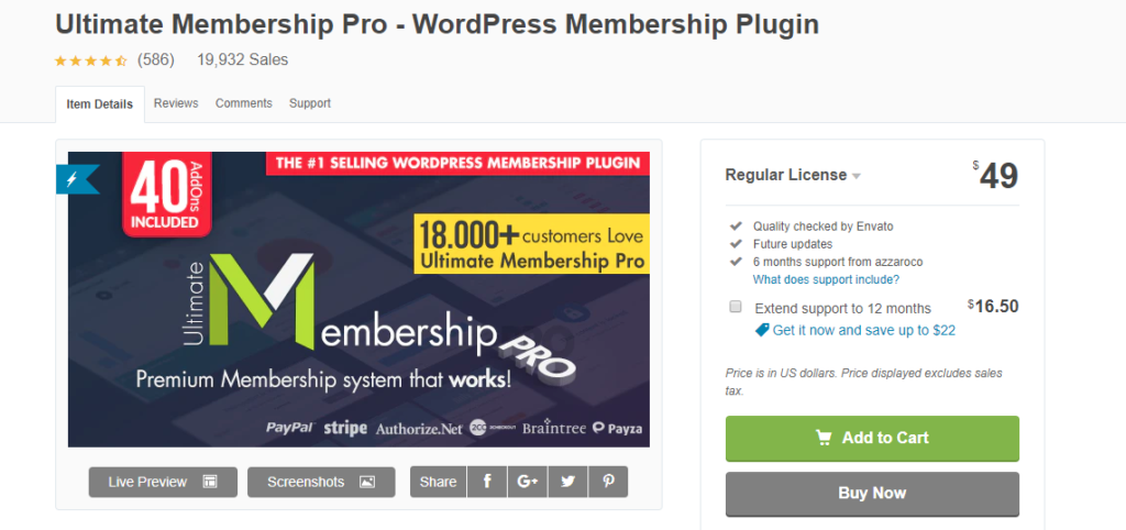 14 WordPress Membership Plugins to Grow Your Website in 2020 14 ultimate membership pro plugin download page