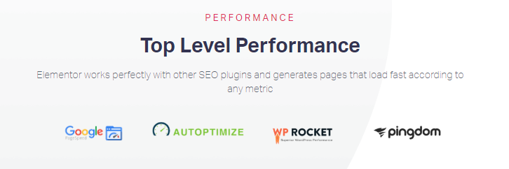 elementor top level performance features