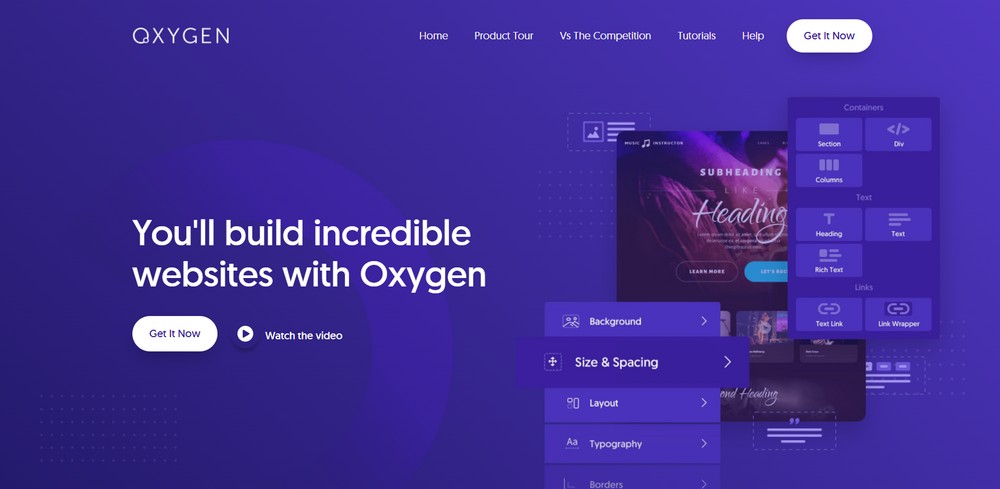 Oxgen Page Builder