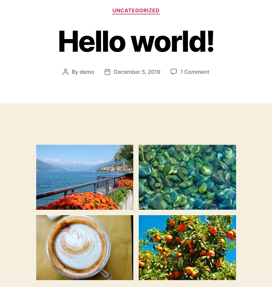 adding a regular image post to the blog