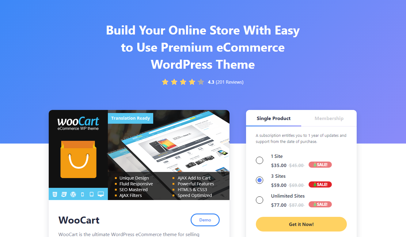 Best WooCommerce Themes - WooCart
