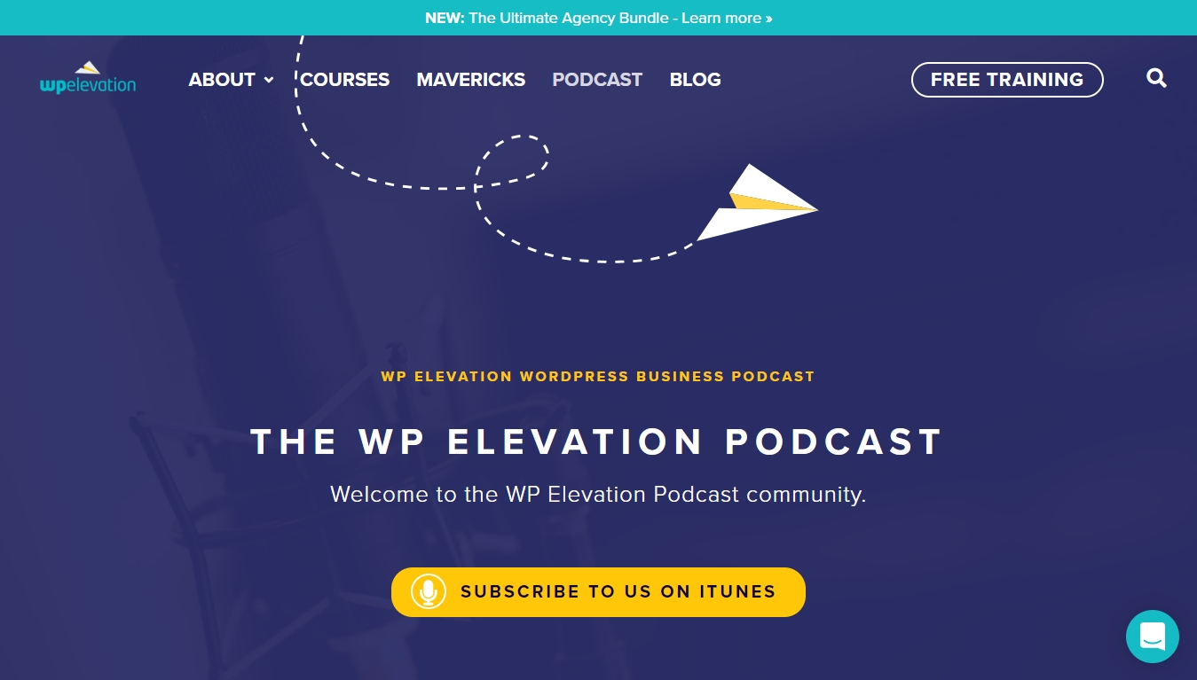 WP Elevation podcast homepage listen on itunes
